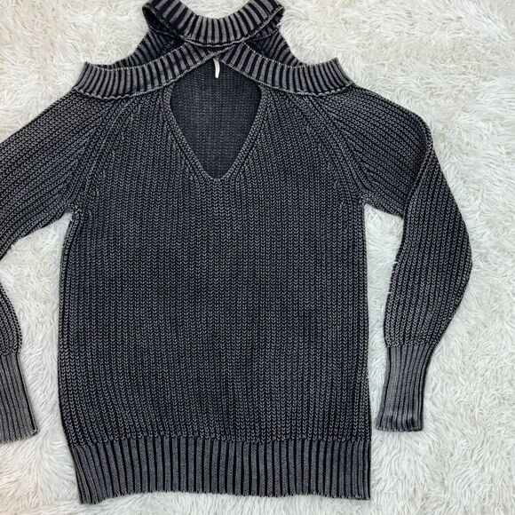 Free People Open Shoulder Oversized Sweater XSmall - Picture 6 of 12